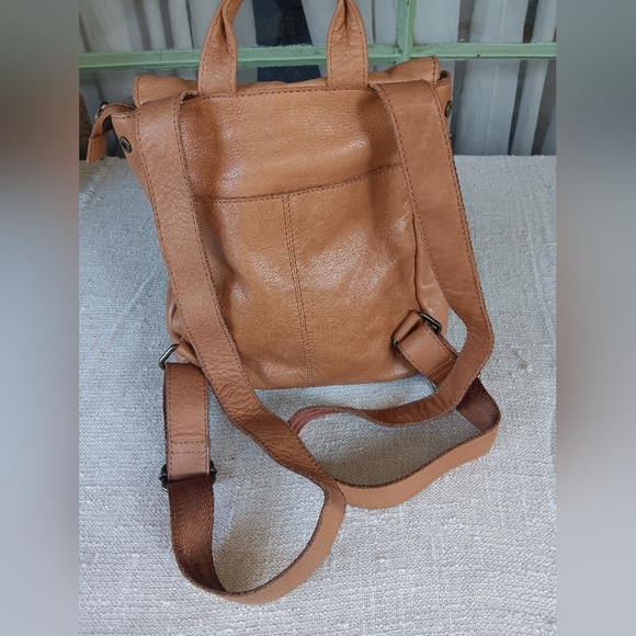Tan Leather Backpack main image 5